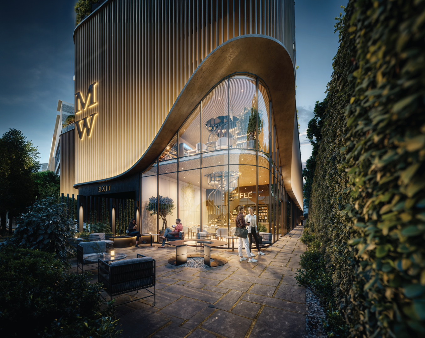Architectural render of Marble West apartment development at Muthithi Road, Westlands, Nairobi — apartments for sale from KES 8M