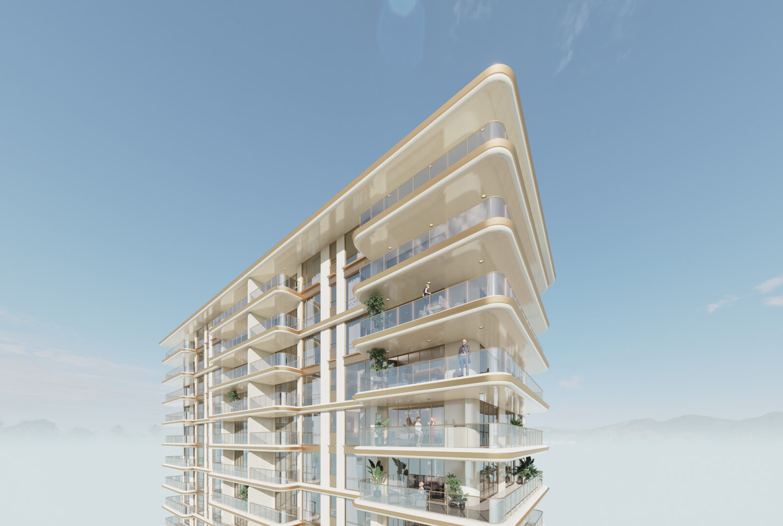 Image of external render of golden hill residences