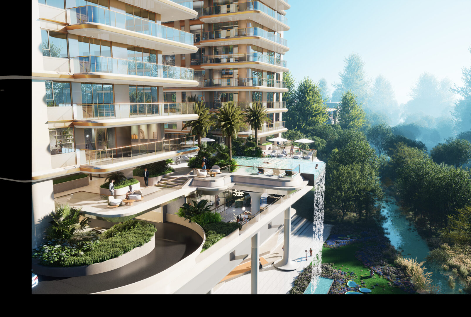 Image of external render of golden hill residences