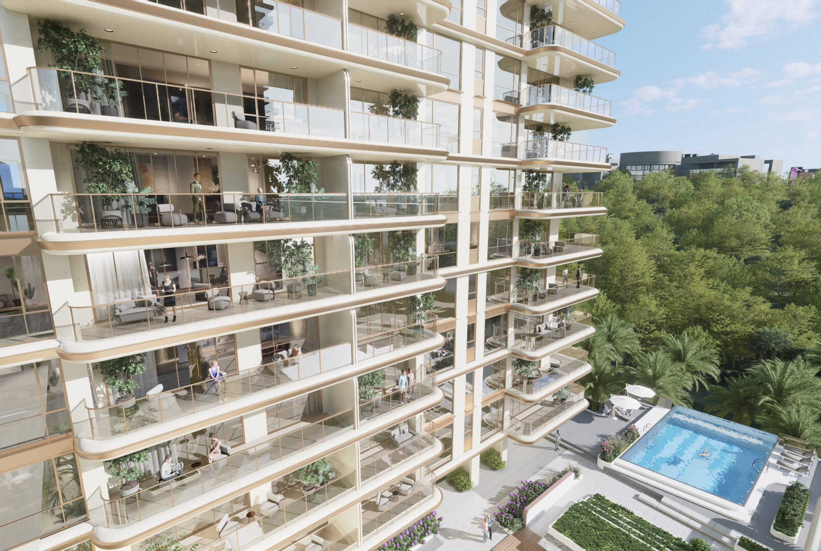 Image of external render of golden hill residences