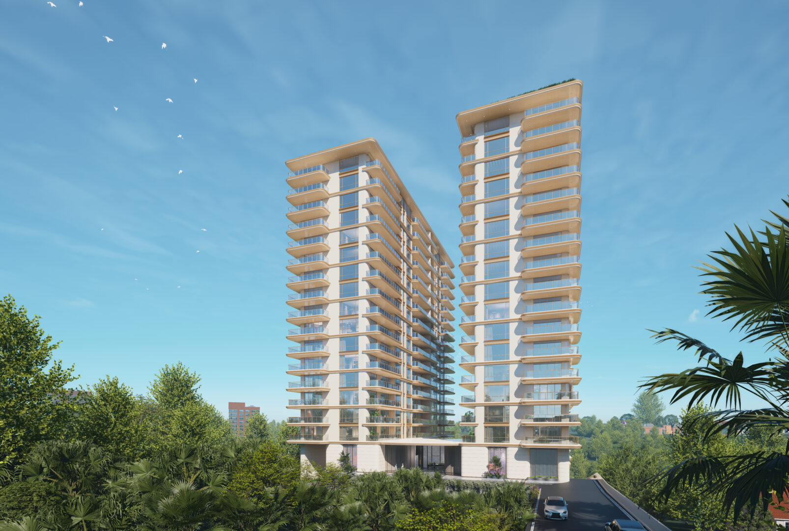 Image of external render of golden hill residences