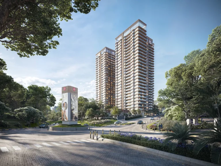 Exterior of Diplomat Residencies, Peponi Road, Westlands, Nairobi — 1 and 2 bedroom apartments for sale from KES 5,000,000