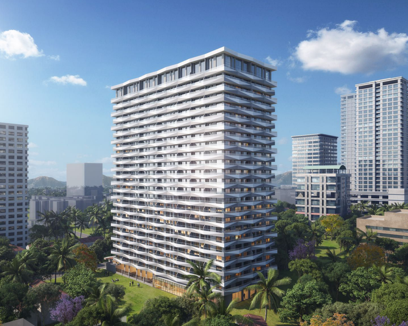 Diamond Bay Residence twin towers on Westlands Road, Westlands, Nairobi — 3, 4 and 5 bedroom duplexes and 1 and 2 bedroom apartments for sale from KES 8,840,000