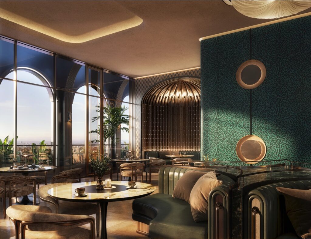 Morvara Hotel Style Apartments, Muthithi Road, Westlands: project render of the rooftop restaurant and bar