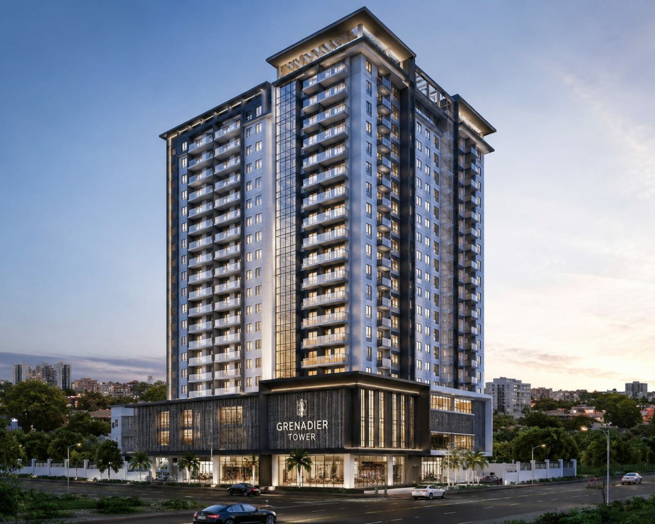 Grenadier Tower, Woodvale Grove, Westlands, Nairobi — office and showroom space to let from KES 65 per sq ft per month