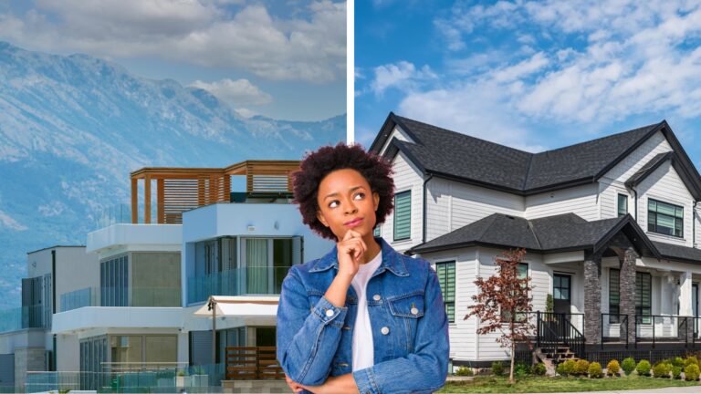 Flat roof and pitched roof homes compared