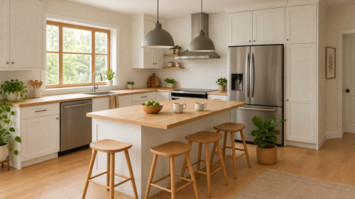 Bright Scandinavian Farmhouse Kitchen
